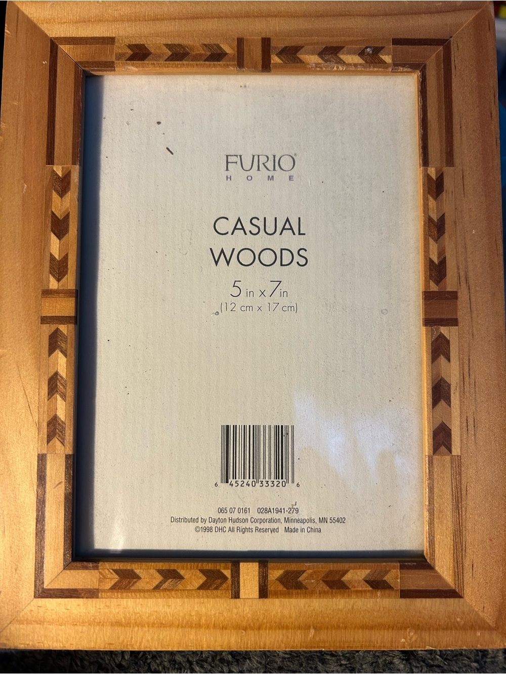 Furio Home Casual Woods 5x7 Natural Wood Picture Frame
